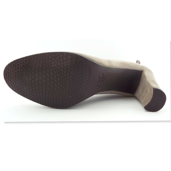 New STUART WEITZMAN Topo Gray Tie Back Booties 8 - Picture 8 of 8